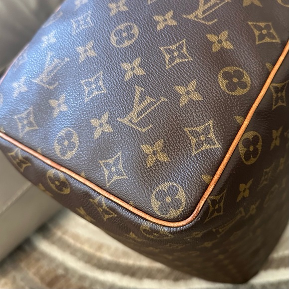 LOUIS VUITTON SPEEDY 40 MONOGRAM CANVAS VACHETTA LEATHER TOTE SATCHEL TRAVEL BAG - Picture 9 of 16